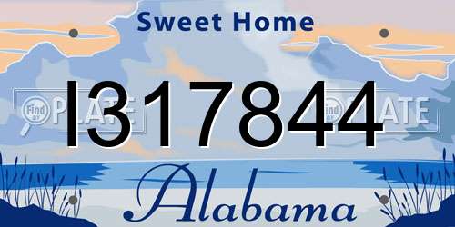I317844 Alabama License Plate