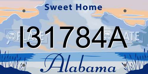 I31784A Alabama License Plate