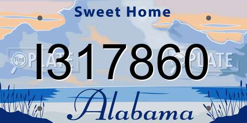 I317860 Alabama License Plate