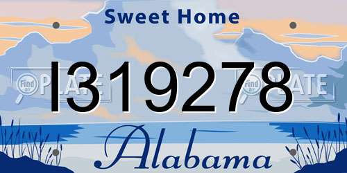 I319278 Alabama License Plate