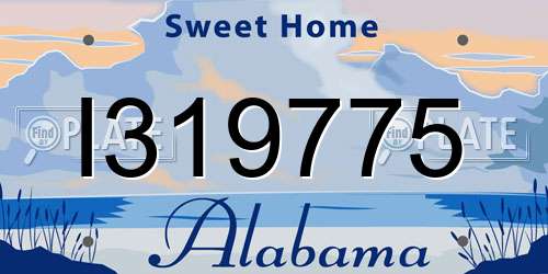 I319775 Alabama License Plate