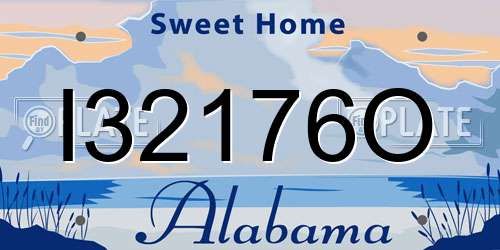 I32176O Alabama License Plate