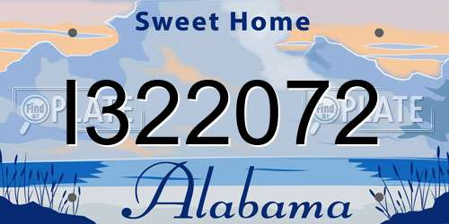 I322072 Alabama License Plate