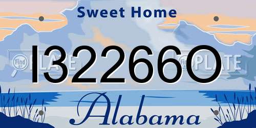 I32266O Alabama License Plate