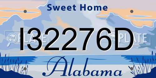 I32276D Alabama License Plate