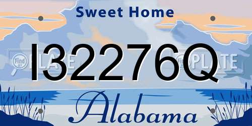 I32276Q Alabama License Plate
