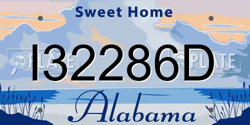 I32286D Alabama License Plate