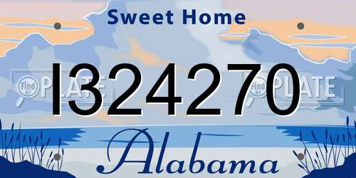 I324270 Alabama License Plate