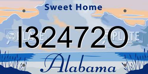 I32472O Alabama License Plate