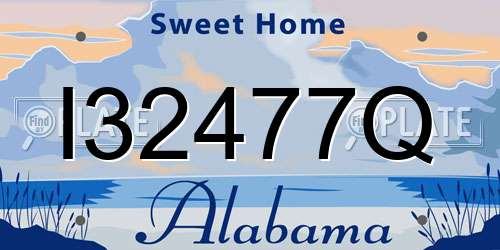 I32477Q Alabama License Plate