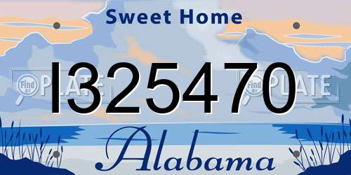 I325470 Alabama License Plate