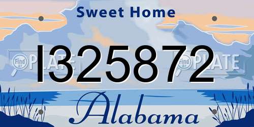 I325872 Alabama License Plate