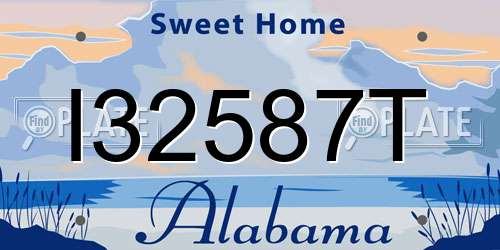 I32587T Alabama License Plate