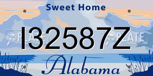 I32587Z Alabama License Plate