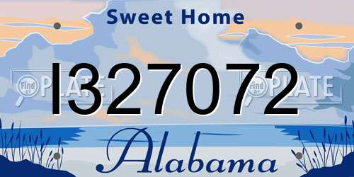 I327072 Alabama License Plate