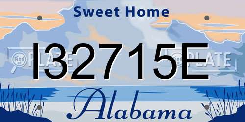 I32715E Alabama License Plate
