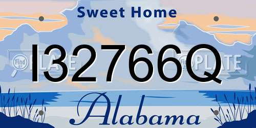 I32766Q Alabama License Plate