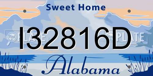 I32816D Alabama License Plate