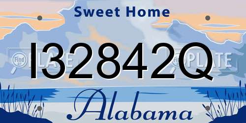 I32842Q Alabama License Plate