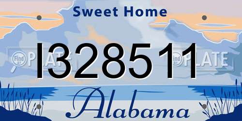 I328511 Alabama License Plate