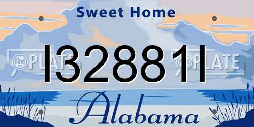 I32881I Alabama License Plate