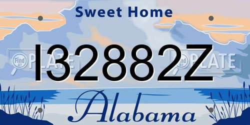 I32882Z Alabama License Plate