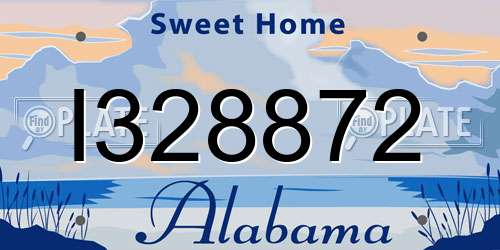 I328872 Alabama License Plate