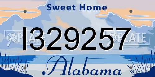 I329257 Alabama License Plate