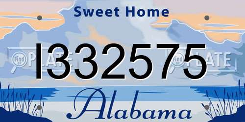 I332575 Alabama License Plate