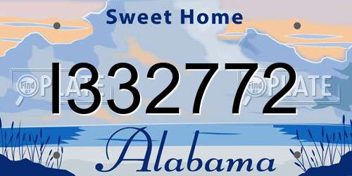 I332772 Alabama License Plate