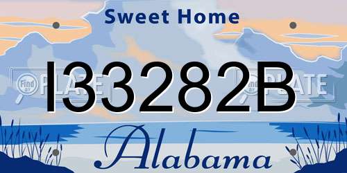 I33282B Alabama License Plate