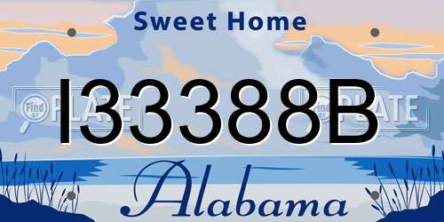 I33388B Alabama License Plate