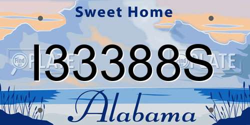 I33388S Alabama License Plate