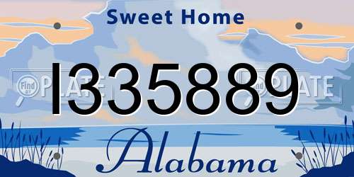 I335889 Alabama License Plate