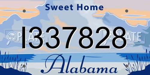 I337828 Alabama License Plate