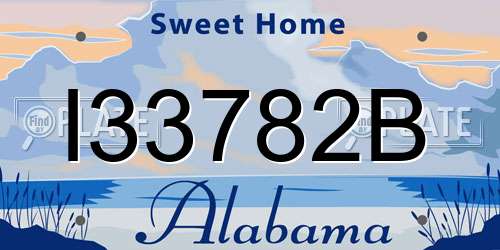 I33782B Alabama License Plate