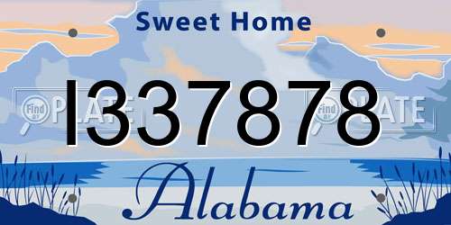 I337878 Alabama License Plate