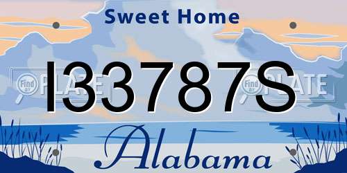 I33787S Alabama License Plate