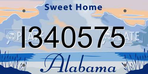 I340575 Alabama License Plate