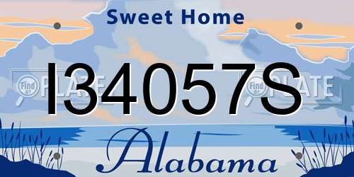 I34057S Alabama License Plate