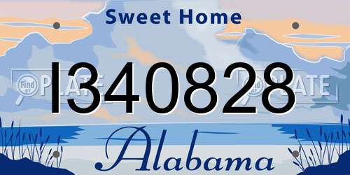 I340828 Alabama License Plate