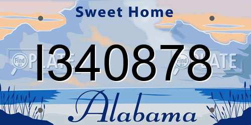 I340878 Alabama License Plate
