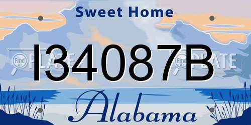 I34087B Alabama License Plate