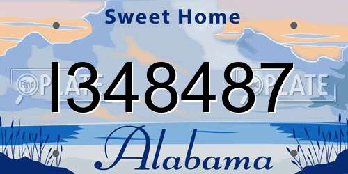I348487 Alabama License Plate