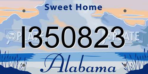 I350823 Alabama License Plate