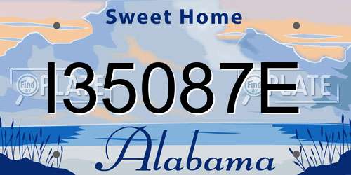 I35087E Alabama License Plate