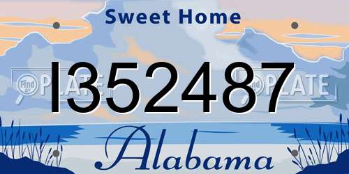 I352487 Alabama License Plate
