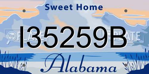 I35259B Alabama License Plate