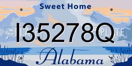 I35278Q Alabama License Plate