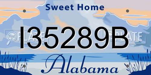 I35289B Alabama License Plate